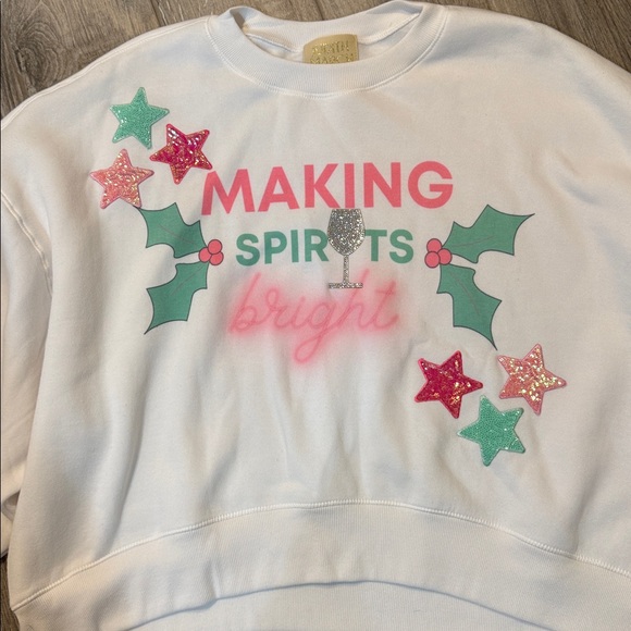 Judith March “Making Spirits Bright” Sequin Embellished Sweatshirt Womens Large - Picture 3 of 9